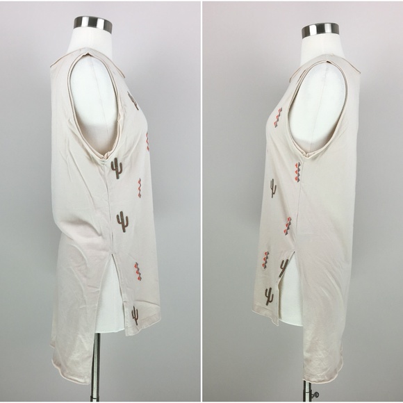 NWT Miss Me Cactus Hi Low Sleeveless Tank Top S - Picture 8 of 8